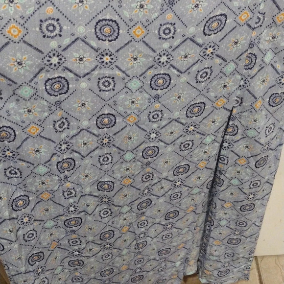 NWT Mudd Blue Floral Flounce Top Maxi Dress Sz L -Boho Festival Romantic Event - Picture 5 of 7